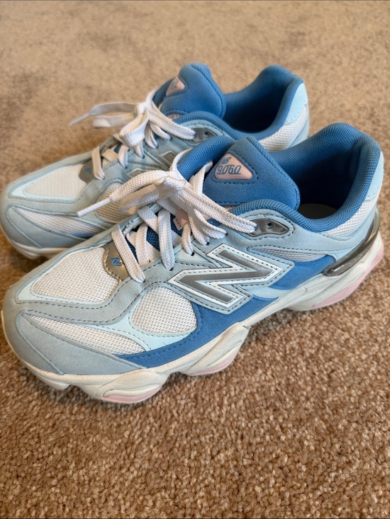 New Balance Shoes - New Balance blue and white baby pink 9060 sneakers
